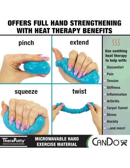 CanDo TheraPutty Masilla Calentable para Manos Firme 85 g