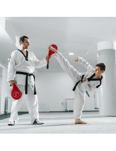 Pads de Patada Juvale para Taekwondo - 2 Piezas Rojas 2