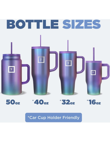 Taza Aislada IRON FLASK 1.18 L con 2 Tapas - Lavanda