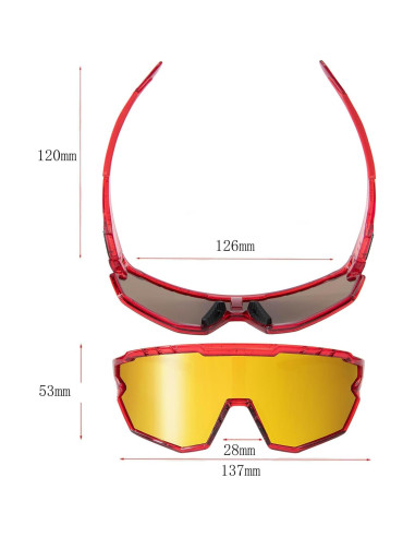 Gafas de sol deportivas GIEADUN con 3 lentes intercambiables