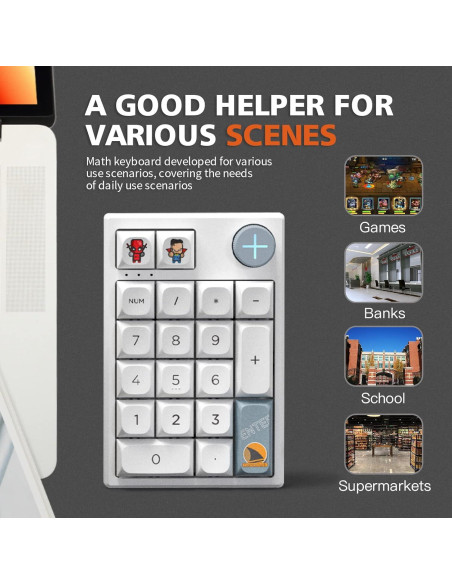 Teclado Numérico Mecánico Inalámbrico Darmoshark K3 Pro RGB