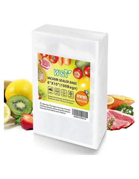 Bolsas de Sellado al Vacío W&Y 100 Unidades 15x25 cm Sin BPA