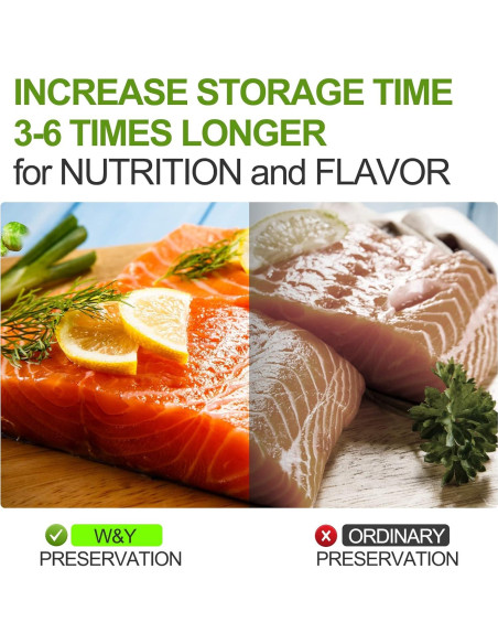 Bolsas de Sellado al Vacío W&Y 100 Unidades 15x25 cm Sin BPA