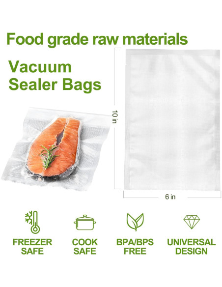 Bolsas de Sellado al Vacío W&Y 100 Unidades 15x25 cm Sin BPA