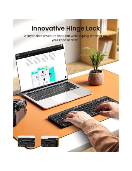 Teclado Bluetooth Plegable Artciety Tamaño Completo Inalámbrico