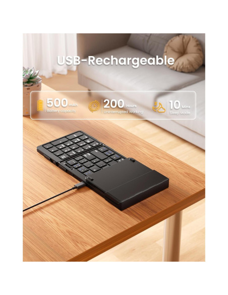 Teclado Bluetooth Plegable Artciety Tamaño Completo Inalámbrico