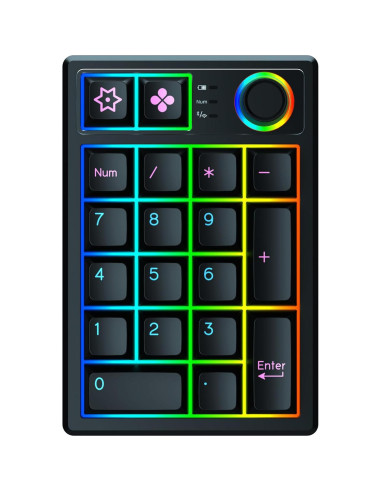 Teclado Numérico Inalámbrico K19 Bluetooth RGB 331g