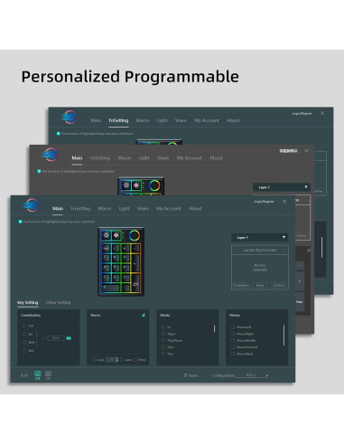 Teclado Numérico Inalámbrico K19 Bluetooth RGB 331g