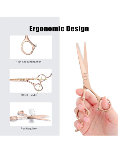 Juego de Tijeras de Corte PURPLEBIRD 15.24 cm Profesional