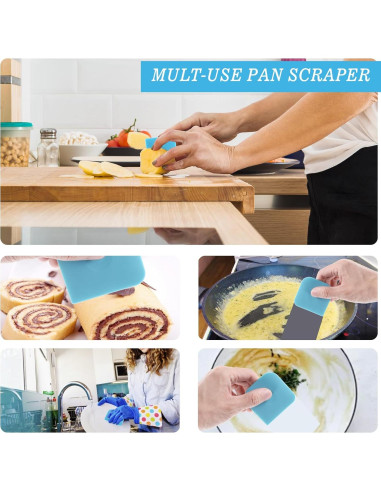 8 Raspadores de Nylon Ptwola Antideslizantes para Cocina