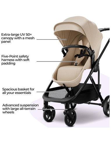 Cuna Carrito MAMA & BABY T635 Plegable 2-en-1 Caqui