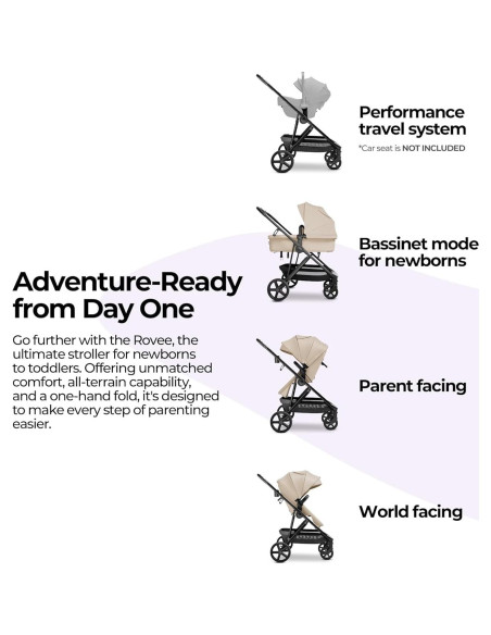 Cuna Carrito MAMA & BABY T635 Plegable 2-en-1 Caqui