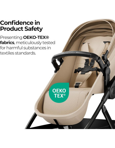 Cuna Carrito MAMA & BABY T635 Plegable 2-en-1 Caqui