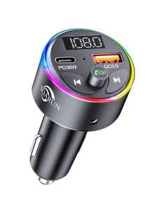 Transmisor FM Bluetooth 5.3 SOARUN Cargador Rápido 54W