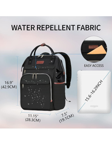 Mochila para Laptop EMPSIGN 15.6" Negra con USB y RFID