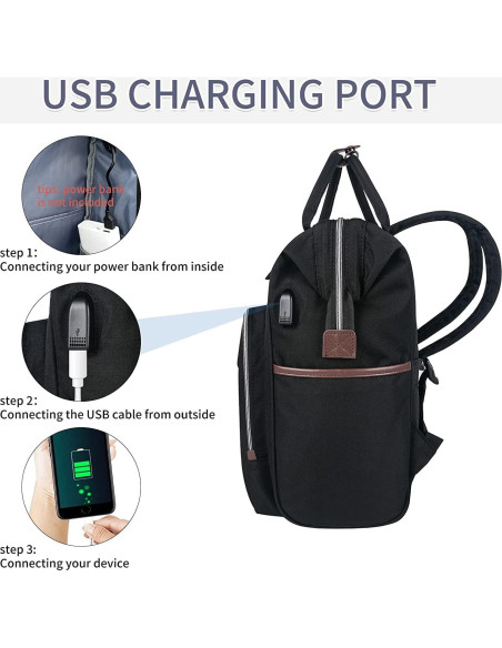 Mochila para Laptop EMPSIGN 15.6" Negra con USB y RFID