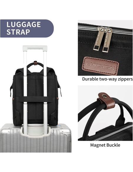 Mochila para Laptop EMPSIGN 15.6" Negra con USB y RFID