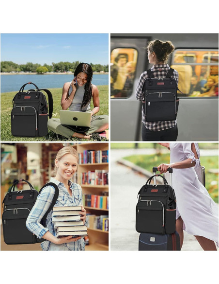 Mochila para Laptop EMPSIGN 15.6" Negra con USB y RFID