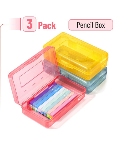 Cajas de Lápiz Mr. Pen - Paquete de 3, Colores Variados