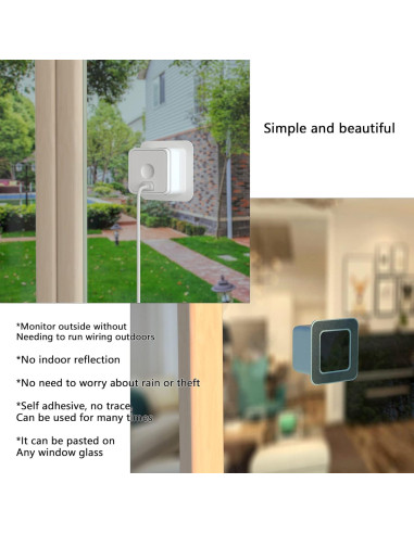 Soporte de Ventana Teccle para Blink Mini, Blanco, 1 Unidad