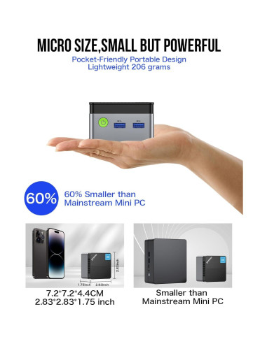 Mini PC GMKtec Nucbox G5 Intel N97 12GB 256GB 4K