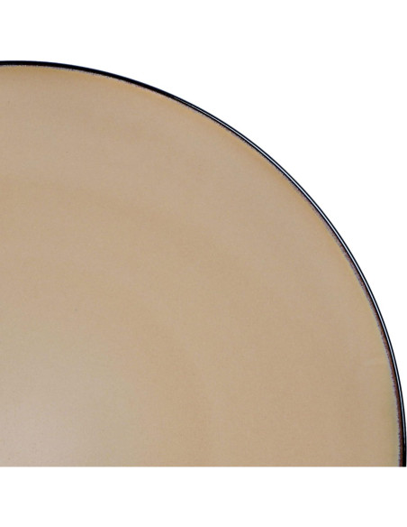 Juego de vajilla cerámica Gibson Soho Lounge 16 piezas topo