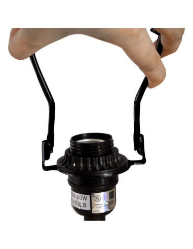 Soporte de Lámpara RddenIy E26 17.78 cm Negro Metal