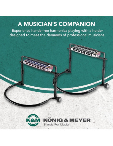 Soporte para Armónica K&M 16416 Ajustable Negro Profesional