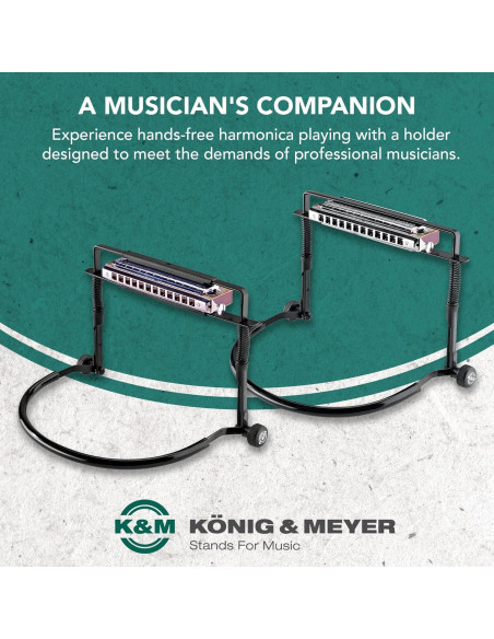 Soporte para Armónica K&M 16416 Ajustable Negro Profesional