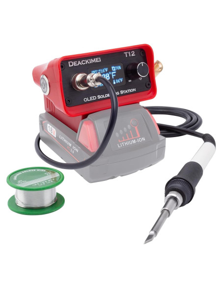 Estación de Soldadura Inalámbrica Deackimei 18V, Temperatura Ajustable
