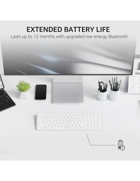 Teclado Inalámbrico Rapoo E9310M Bluetooth 99 Teclas