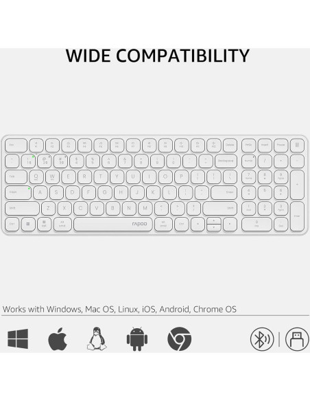 Teclado Inalámbrico Rapoo E9310M Bluetooth 99 Teclas