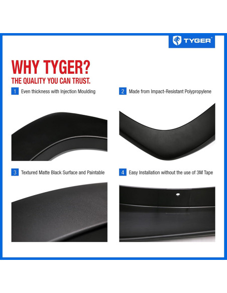 Aletas de Guardabarros Tyger Auto para Chevy Silverado 1999-2007