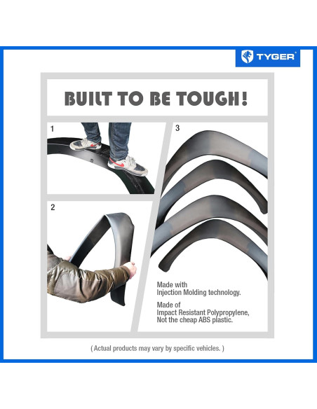 Aletas de Guardabarros Tyger Auto para Chevy Silverado 1999-2007