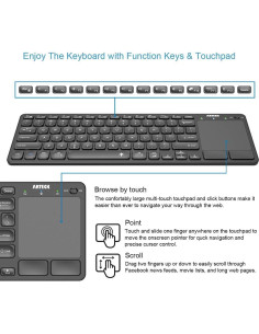 Teclado Bluetooth Arteck HB305-4B con Touchpad y 7 Colores 2