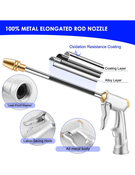 Boquilla de Manguera Ustope GN-02 Metal 2 Puertos 29x13cm Boquilla de Manguera Ustope GN-02 Metal 2 Puertos 29x13cm