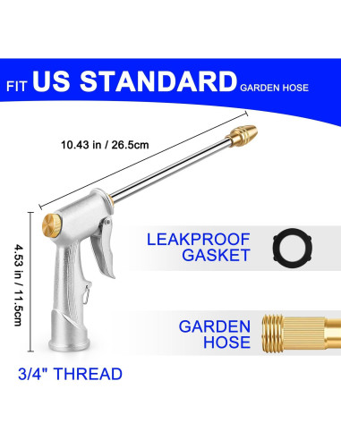Boquilla de Manguera Ustope GN-02 Metal 2 Puertos 29x13cm