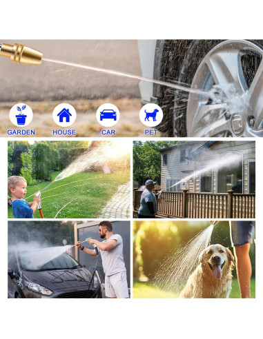 Boquilla de Manguera Ustope GN-02 Metal 2 Puertos 29x13cm