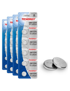 Batería de botón Tenergy CR1220 3V Paquete de 20 unidades