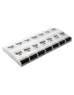 EZY DOSE Planificador de Pastillas Semanal 7 Días AM/PM