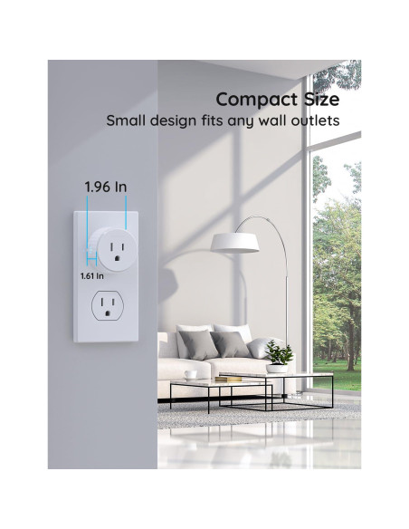 Enchufe Inteligente Govee B5081 WiFi Control por Voz 4 Pzas