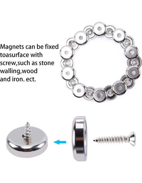 12 Piezas Imán de Neodimio Redondo Keukenket 16x5mm