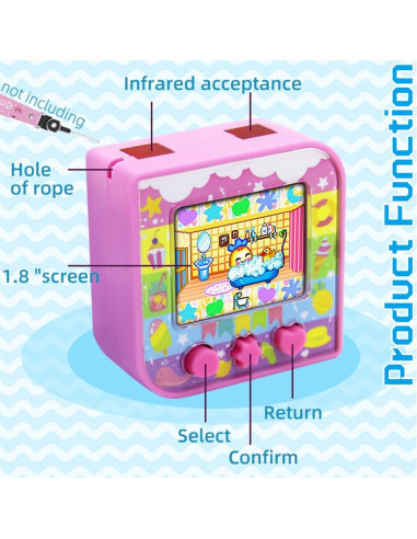 Juguete Interactivo FINGEREVO Mascota Electrónica Rosa