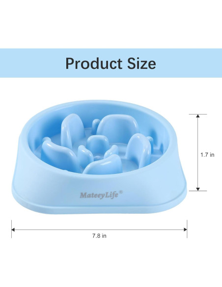 MateeyLife Tazones para Perros 2PCS Alimentación Lenta