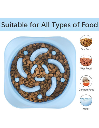 MateeyLife Tazones para Perros 2PCS Alimentación Lenta