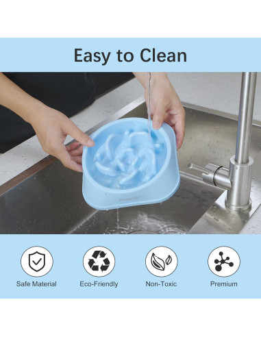 MateeyLife Tazones para Perros 2PCS Alimentación Lenta