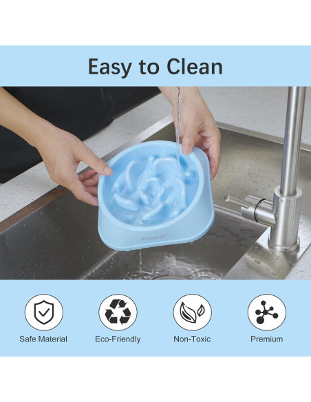 MateeyLife Tazones para Perros 2PCS Alimentación Lenta