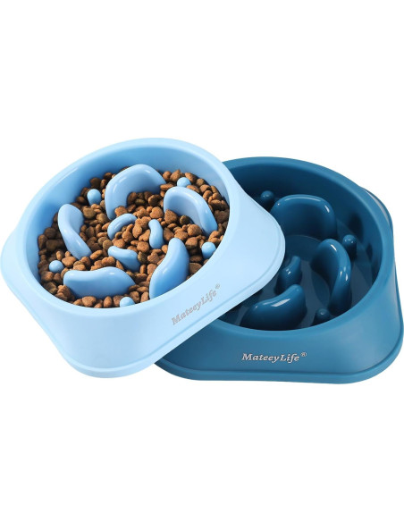 MateeyLife Tazones para Perros 2PCS Alimentación Lenta