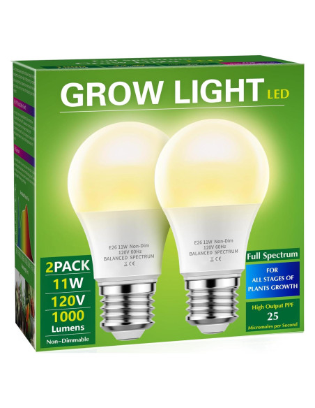 Bombillas LED de Crecimiento Briignite A19 11W Espectro Completo