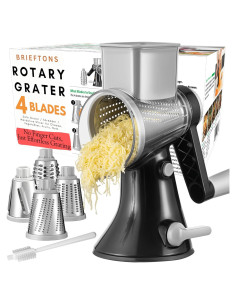 Rallador de Queso Brieftons 4 Cuchillas Acero Inoxidable